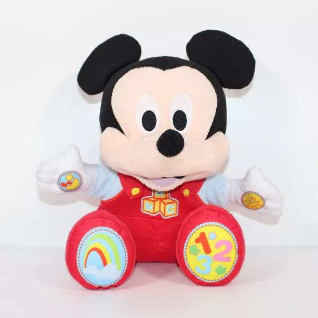 Disney Baby Mickey Play & Learn Interactive Plush Toy 6M+ ABC 123 Musical