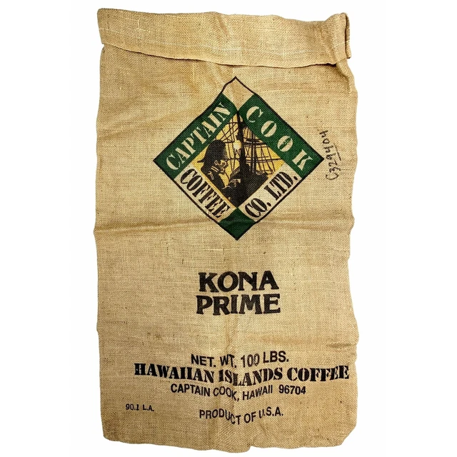 CAPTAIN COOK COFFEEHAWAIIAN Islands Coffee Kona Prime 100LB Burlap Bag