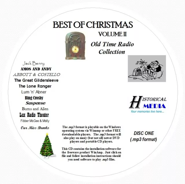 CHRISTMAS OLD TIME RADIO COLLECTION (VOL 02) - 124 Shows MP3 Format OTR 2 CDs
