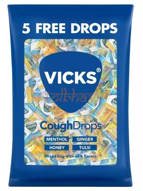 Vicks Toux Gouttes Bonbon pour Gorge Soulagement Menthol / Gingembre / Honey -