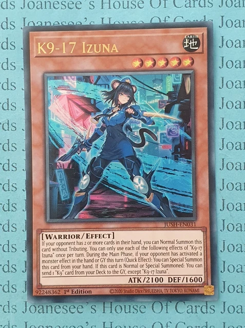 遊戯王 JUSH-EN031 Ｋ９−１７号 イヅナ K9-17 Izuna (英語版 1st Edition ウルトラレア) Justice Hunters 遊戯王 JUSH-EN031 K9−17号 イヅナ (英語版 1st Edition
