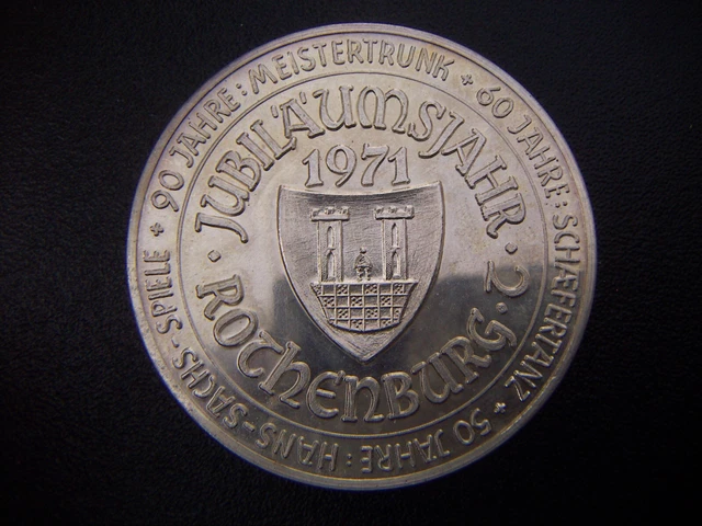 1971 Germany Deutschland 1971 Jubilaums Jahr Rochenburg Silver Medal Rare !!