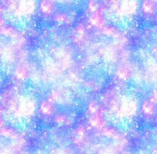 BLUE PURPLE GALAXY Cosmos Stars Print 4 Way Stretch Spandex Fabric