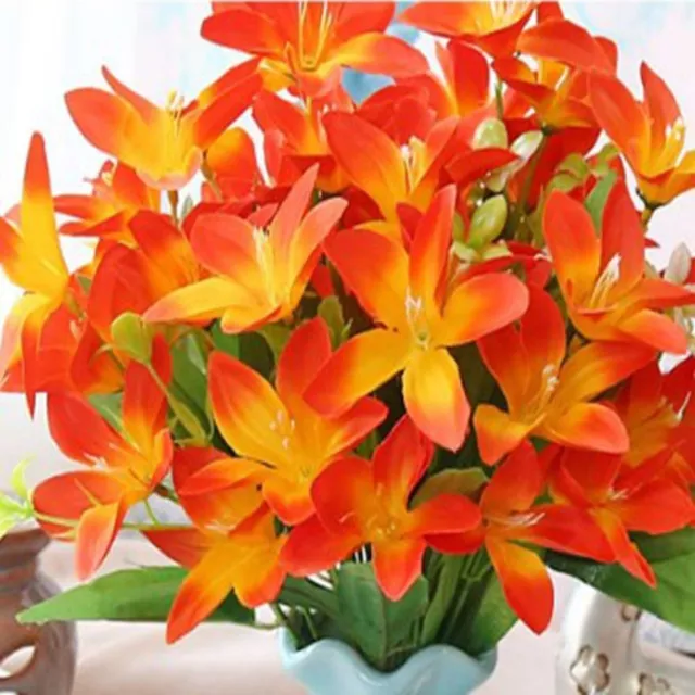 8 Colors Simulation Lily DIY Party Decoration Artificial Flowers  Home Decor