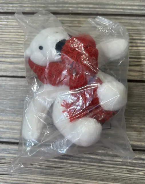 Coca Cola Polar Bear with Scarf Stuffed Animal Plush New 6"