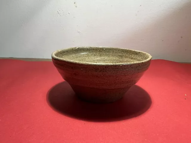 Vintage/ Antique glazed Studio Pottery Bowl Marked In Very Good Condition