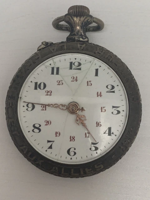 Deux Coqs De Montre à Gousset Anciens - Montés En Pendentif - Mécanique - Occasion