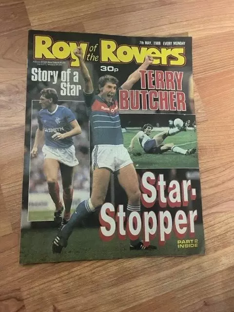 Vintage Football Magazine Comic: Roy of the Rovers 7th May 1988 Terry Butcher