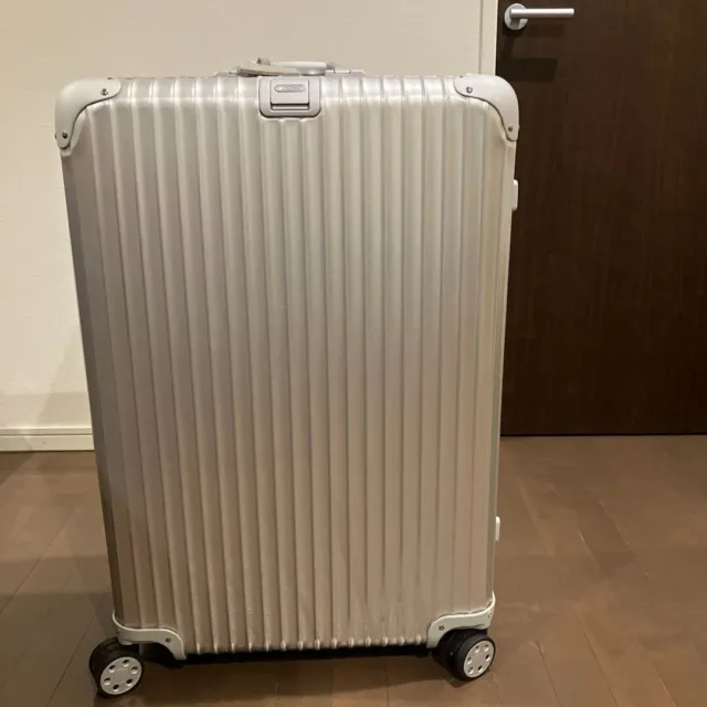 Rimowa Topaz Topas 84L Silver 4-wheels Carry Case Suitcase with Clear Cover