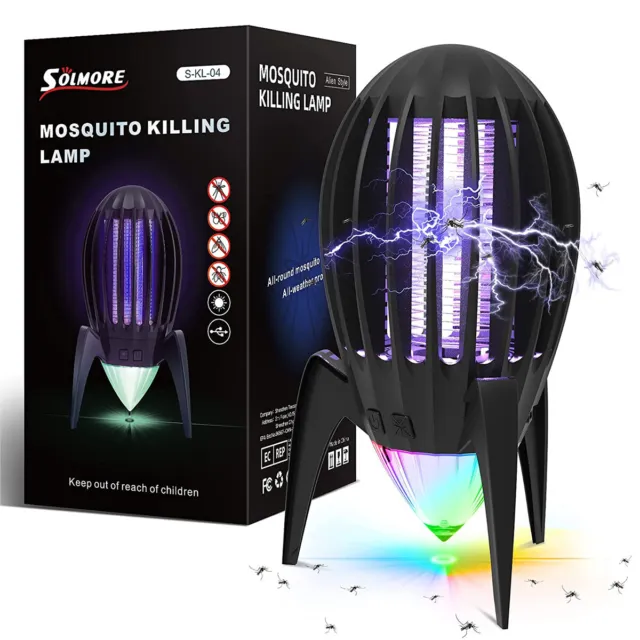 USB Moskito Killer Insektenvernichter Elektrisch UV LED Lampe Mückenfalle Licht