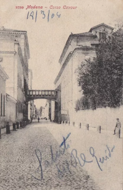 C2939-Modena Corso Cavour ( Con Passaggio Sopraelevato)  Per Bologna, 18/3/1906