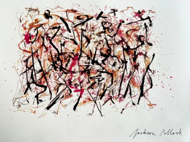 JACKSON Pollock Lithographie Guggenheim (Willem De Kooning mark rothko)
