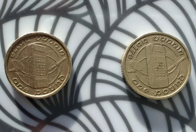 Mobile Phone Design £1 Coins X2 Christmas Present Clue / Joke *
