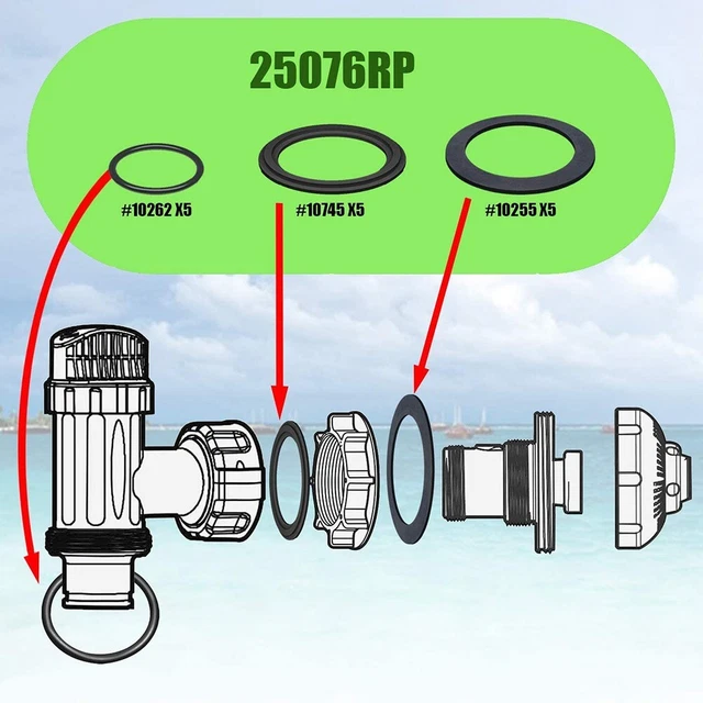 5 Joints Toriques Pour Filtre à Sable De Piscine/spa – Remplacement Compatible 26323CA, 26331EH Et Autres Modèles – Kit De Réparation