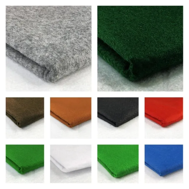 Felt Fabric Material Craft Plain Colours Polyester - 102cm Wide - WHITE