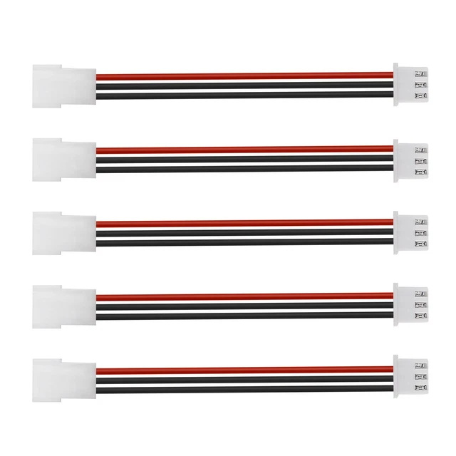 5x JST-XH 2S LiPo Balance Power Cable Connector 22AWG Extended Charging Wires