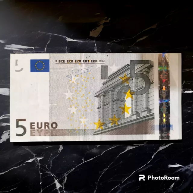 Banconota rara da 5 euro 2002 JEAN-CLAUDE TRICHET 🇪🇺