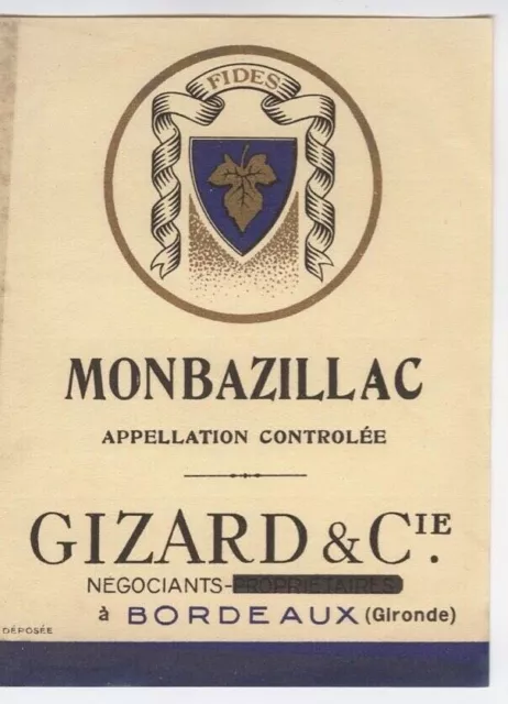 Étiquettes Vins Margaux 1943 Château La Galiane Montbazillac Gizard Bordeaux 3