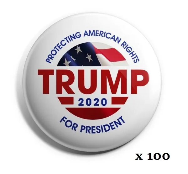 Trump 2020 Campaign Buttons: "Protecting American Rights" - Wholesale Lot of 100