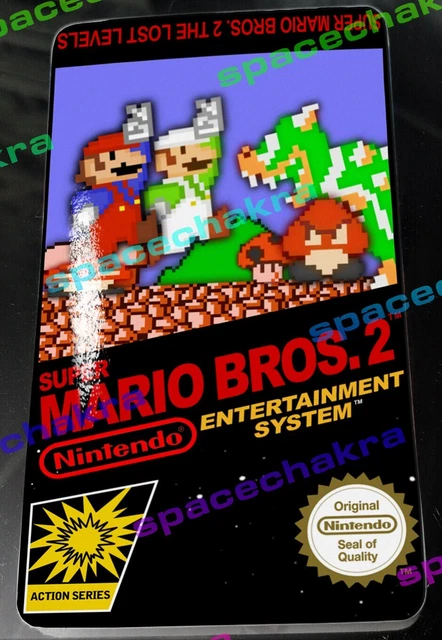 SUPER MARIO BROS. 2 Lost Levels NES Label High Gloss Vinyl Sticker V2 ...