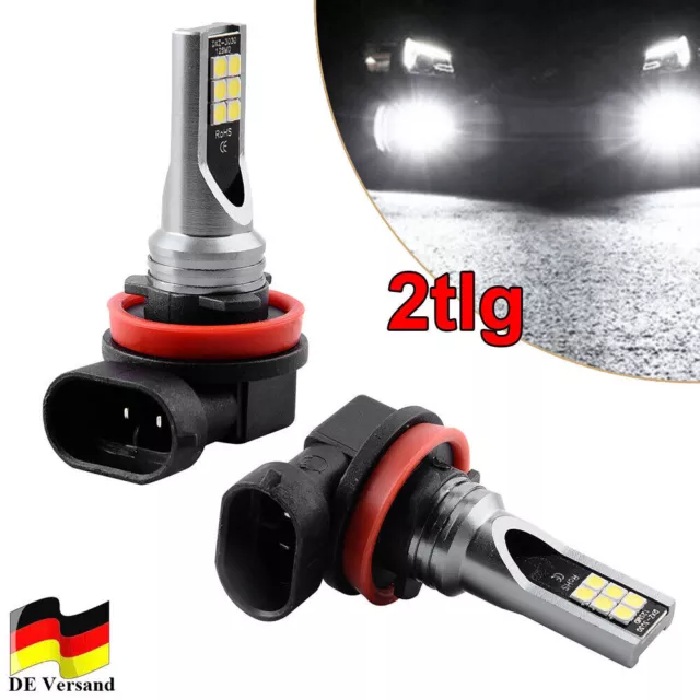 2x H11,H8 LED 6500K Nebel Scheinwerfer Kit Birne Lampen LED Headlight Bulbs DE