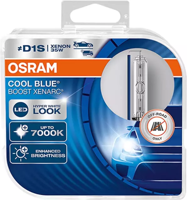 Osram XENARC Cool Blue Boost Hyper Blue D1S HYPER WHITE LOOK Xenon 7000K(Twin)