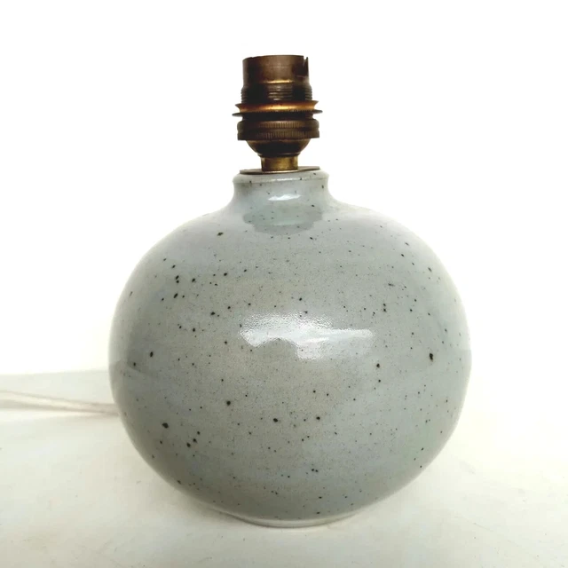 Petite Lampe Boule En Gres Pyrite Signature ??  Era Tiffoche Lerat Deblander