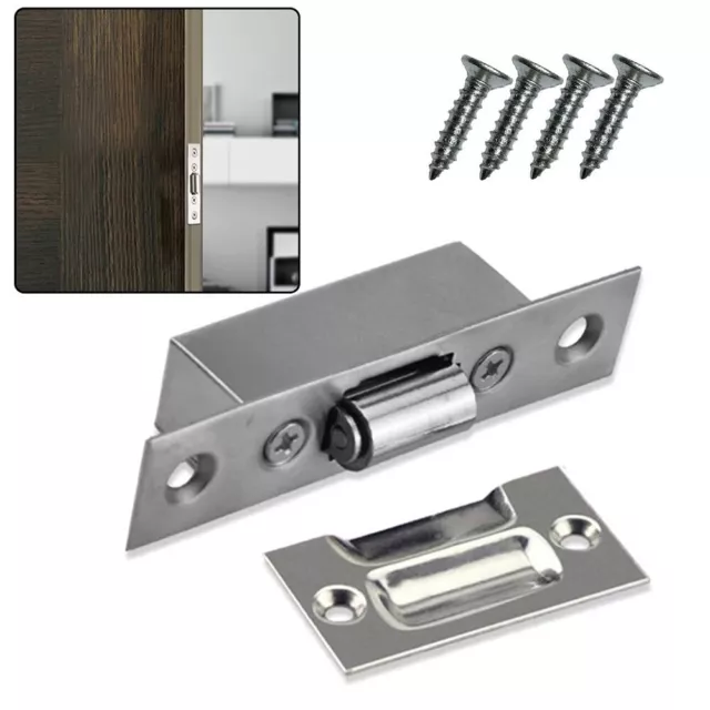 Stainless-Steel Door Latches Cupboard Cabinet Roller Latch Lock Wooden Door Stop