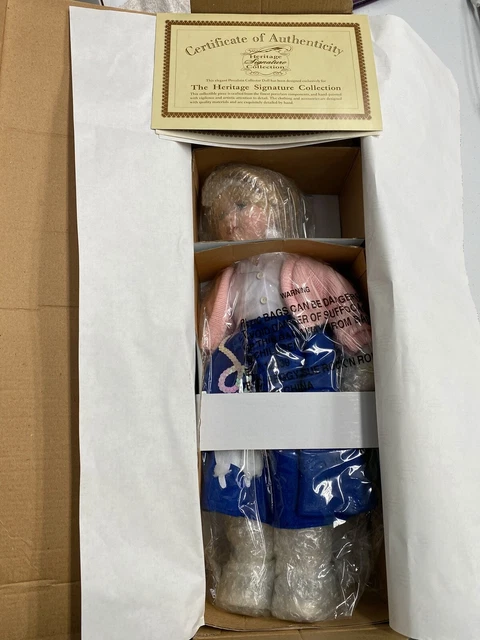 VTG ~Heritage Signature Collection Porcelain 50's Peggy Sue Rock n Roll Doll~NEW