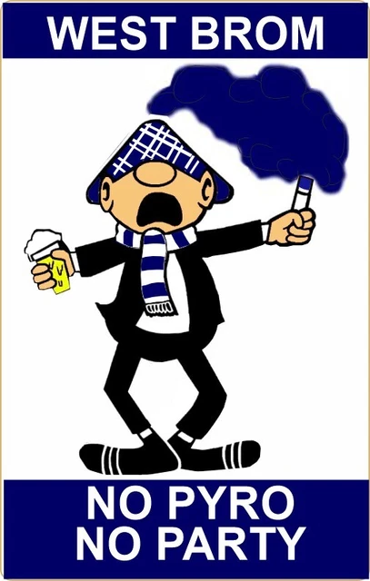West Brom kein Pyro keine Party Pin Abzeichen