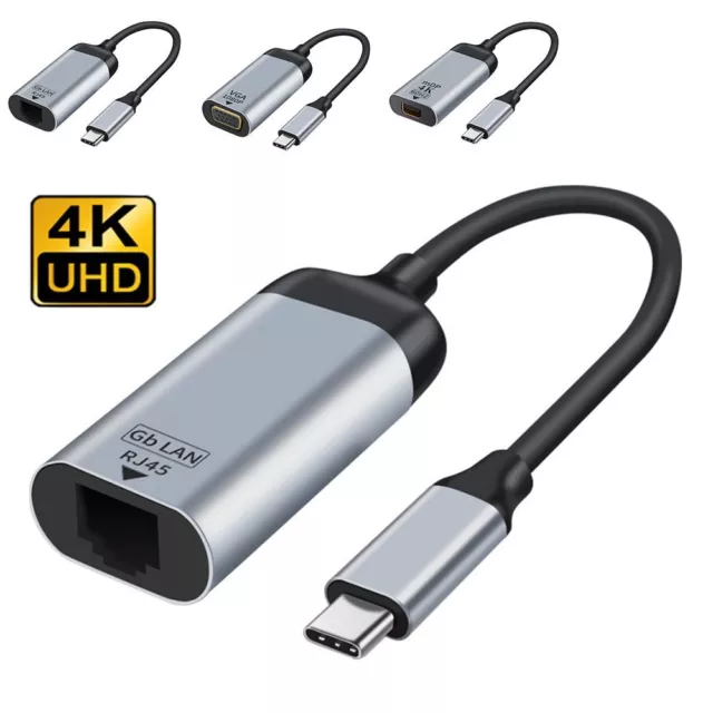 Typ-C zu HDMI-kompatibel USB C auf VGA Mini DP RJ45 For Samsung Huawei Xiaomi