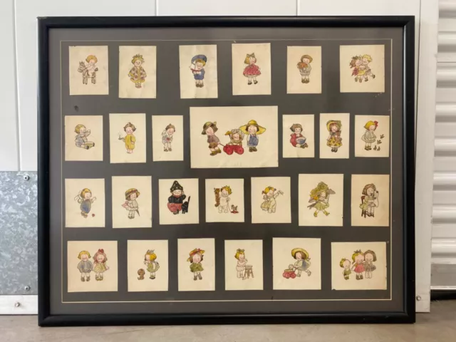 🔥 Fine RARE Grace Drayton CAMPBELL'S KIDS Original Paintings Collection, 1910s