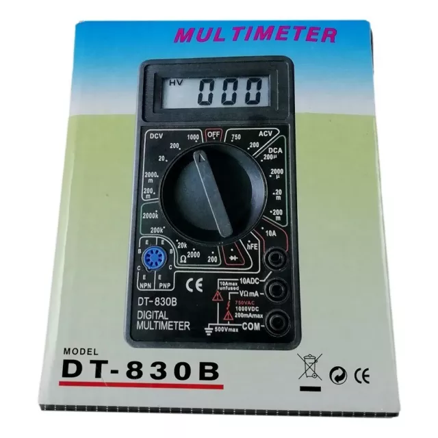 Multimètre voltmètre ampèremètre ohmmètre digital LCD testeur électrique 2