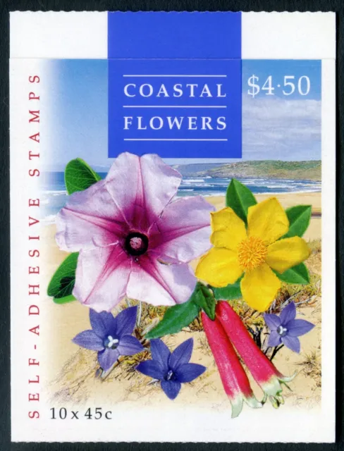 AUSTRALIA 1999 Coastal Flowers Booklet 10 x 45c S/A (Pemara Print) SG SB129 MNH