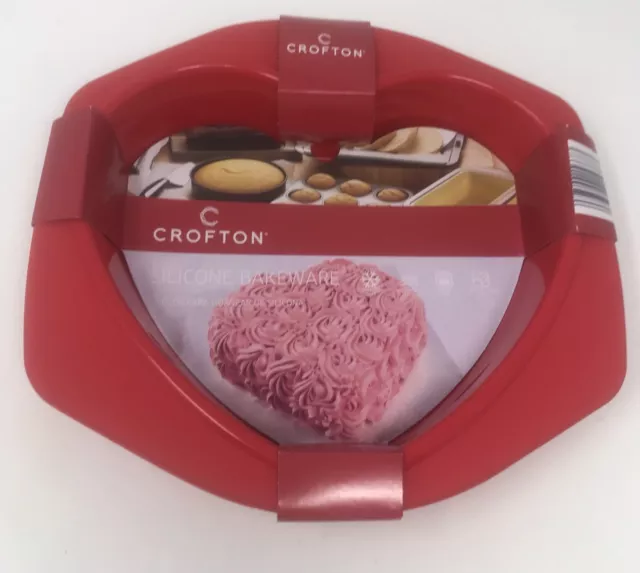 Crofton Silicone Bakeware Heart Cake Pan New