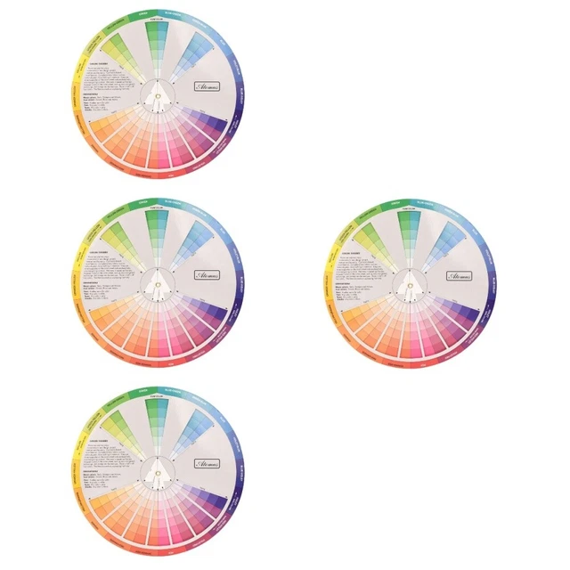 4 PIEZAS Rueda de color arco iris color básico rueda color espectro rueda