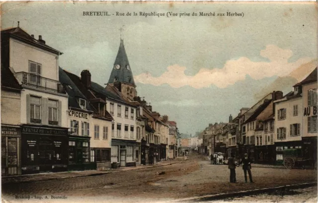 CPA BRETEUIL Rue de la Republique (377484)
