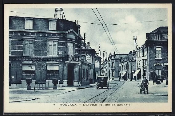 CPA Mouvaux, L´Etoile et Rue de Roubaix