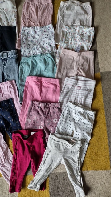 Baby Girls Bundle Of 23 Pairs Of Leggings 3-6 Months Excellent Condition 3