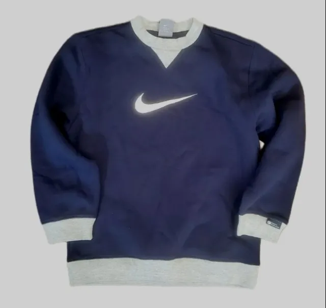Nike Boys Sweatshirt Jumper Size M 11-12  140-152 cm Blue Grey