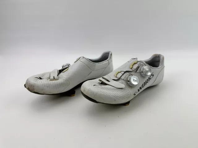 Specialized S Works 7 RD Road Cycling Shoes Mens Size US 10.6 EU 44 White USED