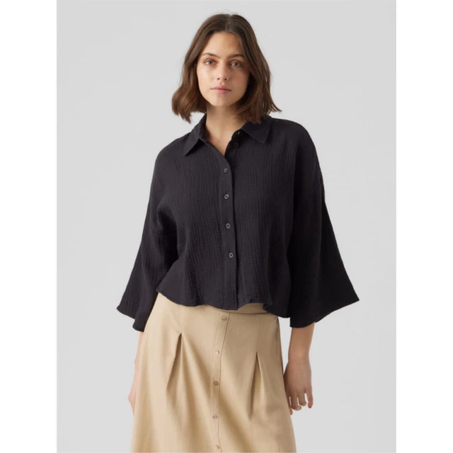 Canotta  Donna Vero Moda Nero 10283119 Blk Vmnatali Top Nero Donna