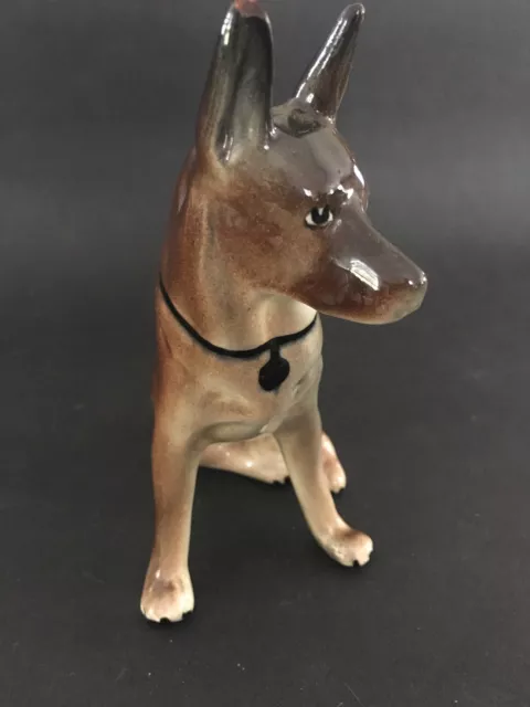 Vintage Porcelain German Shepherd Figurine Dog