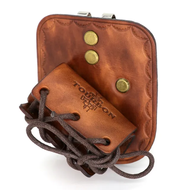TOURBON Vintage Leather Axe/Hammer/Pin/Flashlight Holster Clip on Belt in UK