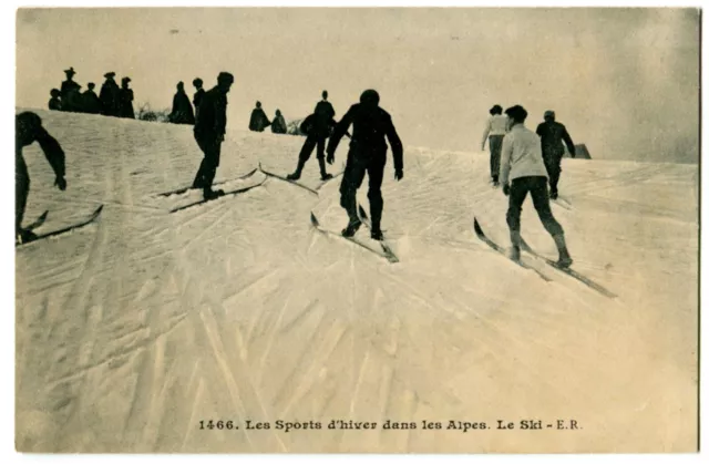 CPA Sports d'Hiver Dans Les Alpes Le ski animé