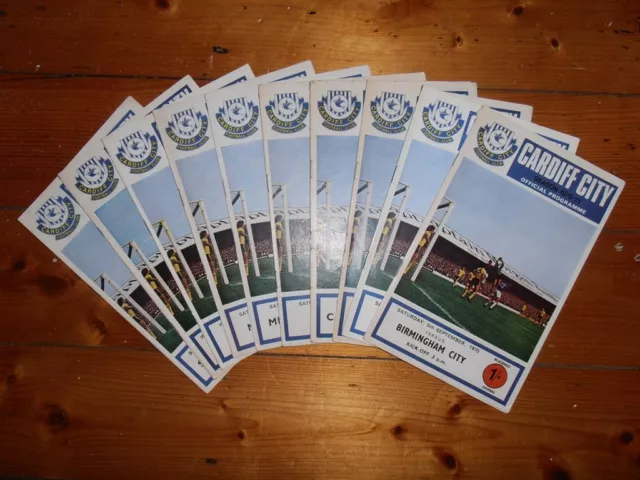 1971-72 CARDIFF CITY HOME PROGRAMMES - Your Choice - FREE Postage