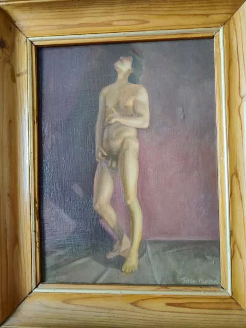 dipinto ad olio nudo maschile