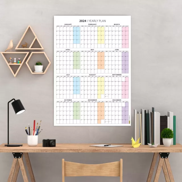 2025 YEAR PLANNER, Wall Planner, 2025 Calendar, Minimalist Pastel