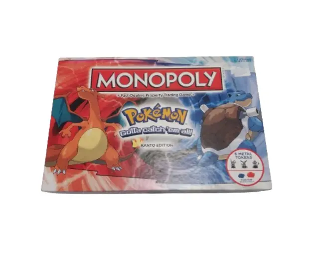 Monopoly Pokémon KANTO Edition Family Board Game Hasbro Pokemon Boxed 2014