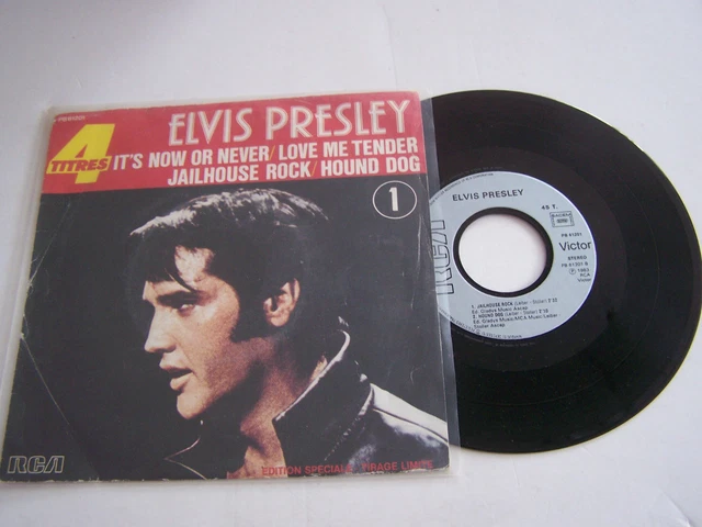 Sp 4 Titres Vinyl 45T , Elvis Presley ,It ' S Now Or Never . Vg / Ex . Rca 61201